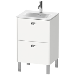 Duravit Brioso BR450902222 Тумба напольная под раковину # 234453, 2 ящика, 685x520x419мм, цвет White High Gloss фото
