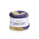Пряжа YarnArt Linen Soft 7410 анютины глазки