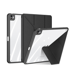 Чехол книжка черного цвета от Dux Ducis для Apple iPad Pro 13 с 2024 года, серия Magi Series Case, с держателем Apple Pencil и функцией автоматического перехода в спящий режим