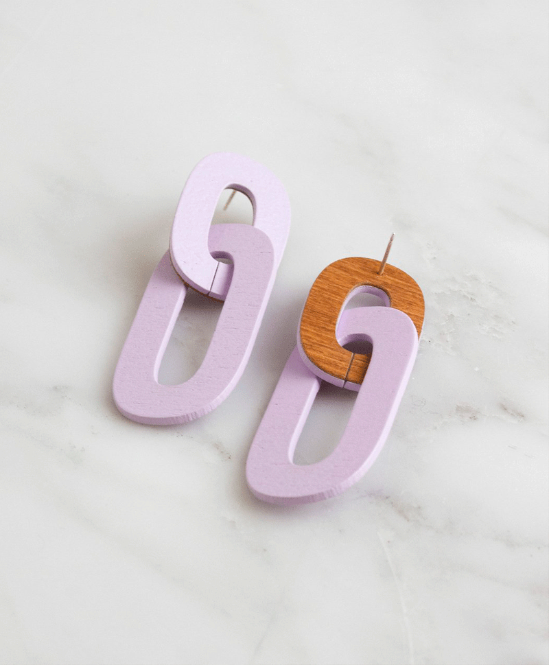 Серьги Alva Earrings in Lilac
