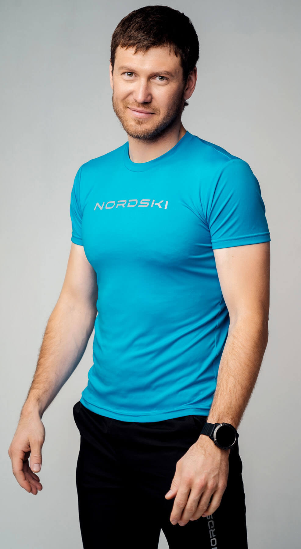 Nordski Logo футболка мужская light blue