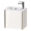 Duravit XViu XV4024RB122 Тумба подвесная 557x510x420мм, для раковины #072343, 1 дверь, (петли справа), цвет: белый глянцевый/champagne matt