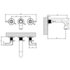Gessi Inciso 58094#031 Встраиваемый смеситель для ванны на 3 отверстия с изливом 190мм (внешние части), цвет: хром