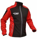 Утеплённый лыжный костюм Ray Race Tour Black-Red мужской с лямками и отстегивающийся спиной