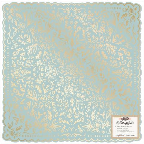 Кардсток с фольгированием 30х30см Maggie Holmes Marigold by Crate Paper -So Sweet W/Foil Accents -1л