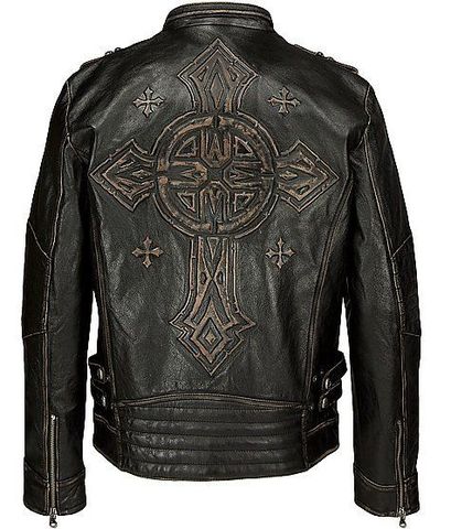 Affliction | Куртка мужская кожаная ON ANY SUNDAY 10OW425B перед
