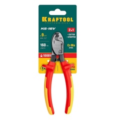 KRAFTOOL KS-16V, 1000 В, d 9мм, 160мм, диэлектрический кабелерез (23333-16V)