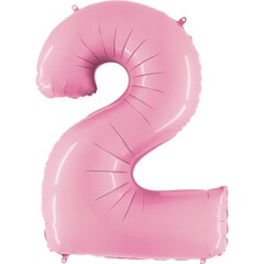 Шар Г 40''/102 см, Цифра Розовый (Pink) 