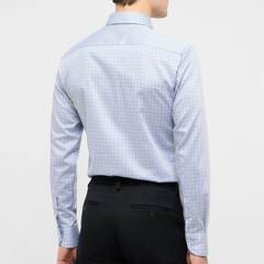 Сорочка мужская Eterna Slim Fit 1294-F171-12 с голубым принтом