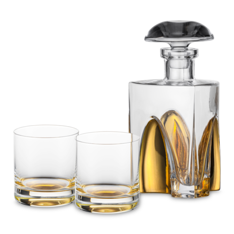 Набор для виски золото Gentleman штоф 750 мл 2 стакана 400 мл EISCH арт. 180450