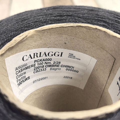 Кашемир кардный CARIAGGI CASHMERE 100 2/28 темно-серый