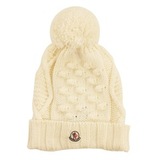 Шапка из шерсти. Цвет белый/темно-синий MONCLER