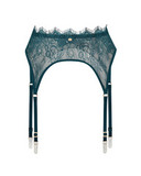 пояс для чулок из кружева шантильи изумрудный