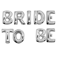 Шар К Надпись, BRIDE TO BE (Будущая невеста), Серебро, 17