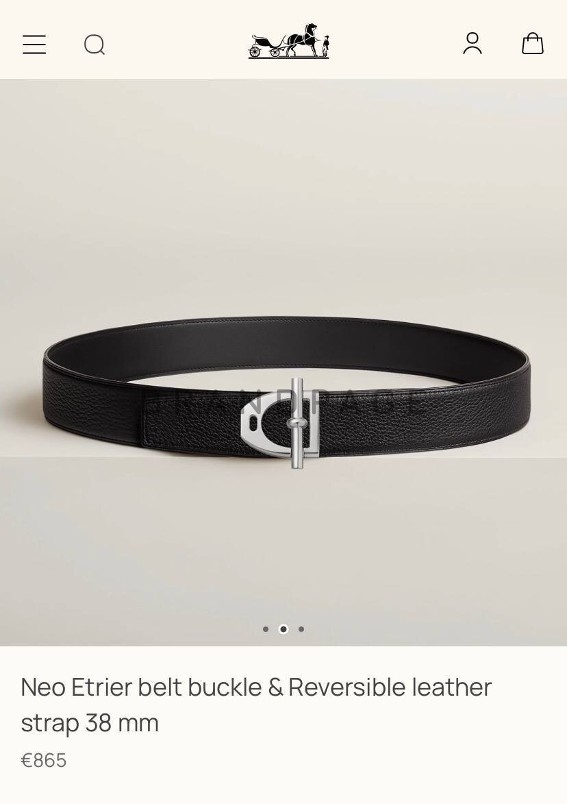 Ремень телячий Hermes BPLUX5395 Ремень телячий Hermes BPLUX5395