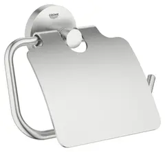 Держатель для туалетной бумаги GROHE Essentials, с крышкой, суперсталь (40367DC1)