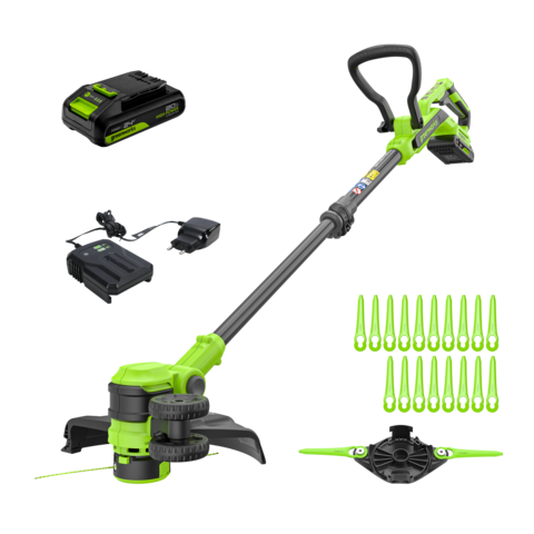 Триммер аккумуляторный Greenworks ST3002, 24V, 30 см, c 1хАКБ 4Ач и ЗУ (ST3002UB)