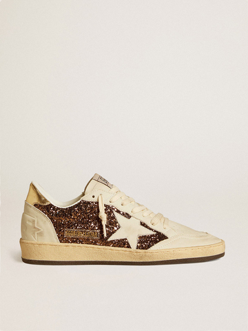 Ball Star in glitter with leather star and metallic heel tab