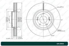 Диск тормозной вентилируемый G-brake  GR-21354