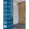 BelBagno UNO-L-1-TB-70-C-Cr Душевая перегородка универсальная с односторонним входом, стекло прозрачное, профиль хром, 700x2000 мм