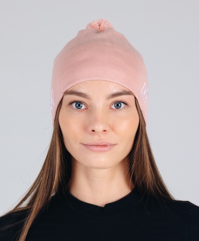 Лыжная шапка с помпоном Noname XC Knit rose