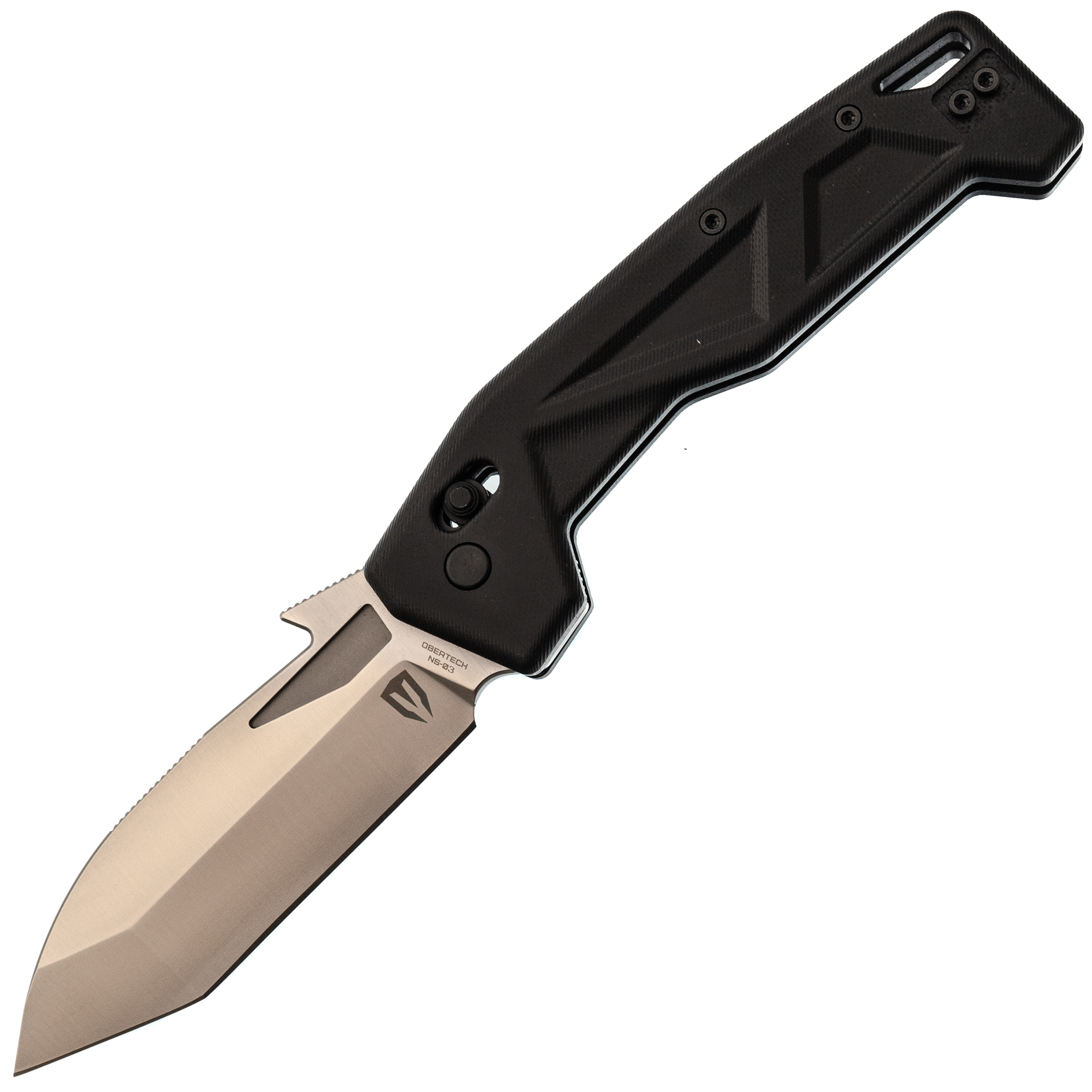 Складной нож Obertech ns-03 Tanto satin, сталь VG-10, рукоять G10, черный