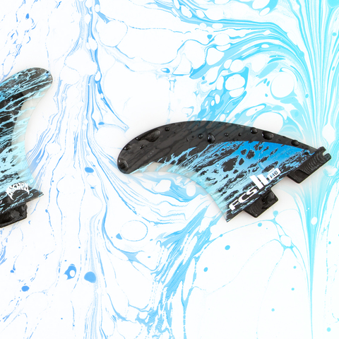 FCS II MB PC Carbon Tri Retail Fins Blue Large