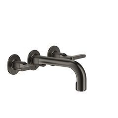 Gessi Inciso 58094#299 Встраиваемый смеситель для ванны на 3 отверстия с изливом 190мм (внешние части), цвет: nero XL фото