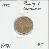 V1987 1992 Франция 5 сантимов V1987 1992 Франция 5 сантимов