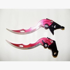 Короткие рычаги тормоза/сцепления в форме ножей для мотоциклов Kawasaki Красный