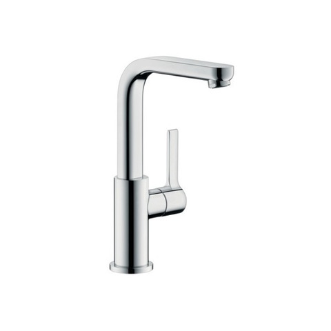 Hansgrohe Metris S 31161000 Смеситель для раковины с высоким изливом и донным клапаном