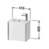 Duravit XViu XV4024RB221 Тумба подвесная 557x510x420мм, для раковины #072343, 1 дверь, (петли справа), цвет: walnut dark/черный матовый