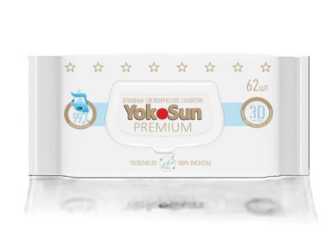 Влажные салфетки Yokosun Premium 62 шт