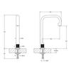 Gessi Inciso 58095#149 Отдельно стоящий излив 160мм, h=314мм, цвет: finox