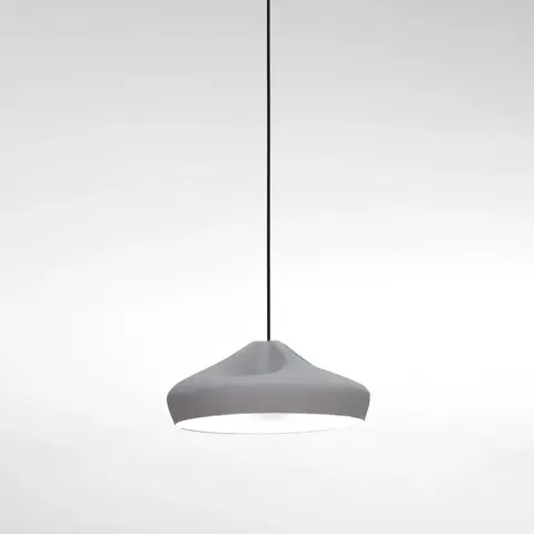 Фото: Подвесной светильник Pleat Box 36 LED серо-белый - основной вид