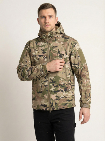 Куртка Shark Skin Soft Shell на флисе (мультикам)
