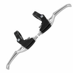 Ручки тормоза CLARKS CLK2B V-brake/кантелив., 2-пальца, алюм., черно-серебристые (3-272)