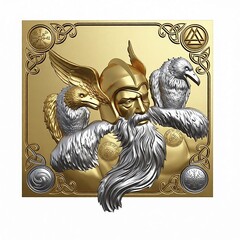 Силиконовый молд № 0132 Панно « Один и вороны»