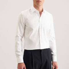 Сорочка мужская Seidensticker Slim Fit 01.653690-01 из твила белая