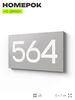 Номер на дверь 564, табличка на дверь для офиса, квартиры, кабинета, аудитории, склада, серая 120х70 мм, Айдентика Технолоджи