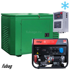Бензиновый генератор в зимнем кожухе с блоком АВР Fubag BS 8000 A ES/1200SCW RAL 6005