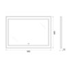 BelBagno Kraft SPC-KRAFT-700-800-LED-TCH-WARM-NERO Зеркало со встроенным светильником, сенсорным выключателем и подогревом, цвет: чёрный
