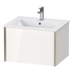 Duravit XViu XV40250B122 Тумба подвесная 400x610x480мм, для раковины #233663, 1 ящик, цвет: белый глянцевый/champagne matt фото