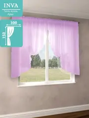 Тюль на кухню короткая 150х300 см