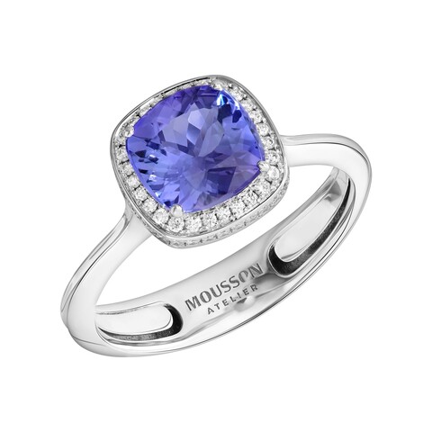 Кольцо с танзанитом и бриллиантами, R0070-37/4