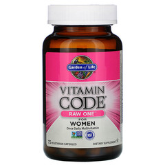 Garden of Life, Vitamin Code, RAW One, мультивитаминная добавка для женщин (для приема 1 раз в день), 75 вегетарианских капсул