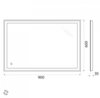 BelBagno SPC-GRT-1400-800-LED-TCH-WARM Зеркало с встроенным светильником и кнопочным выключателем, цвет: белый