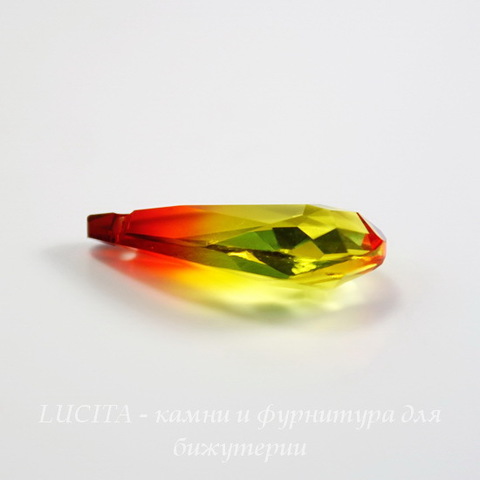 6100 Подвеска Сваровски Капля Fireopal (24х12 мм)