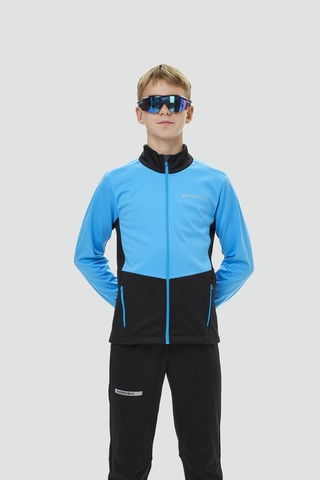 Детская лыжная куртка Nordski Jr. Advance light blue-black