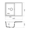 Omoikiri 4997318 кухонная мойка Yoru 64 Side-BL Artgranit/черный